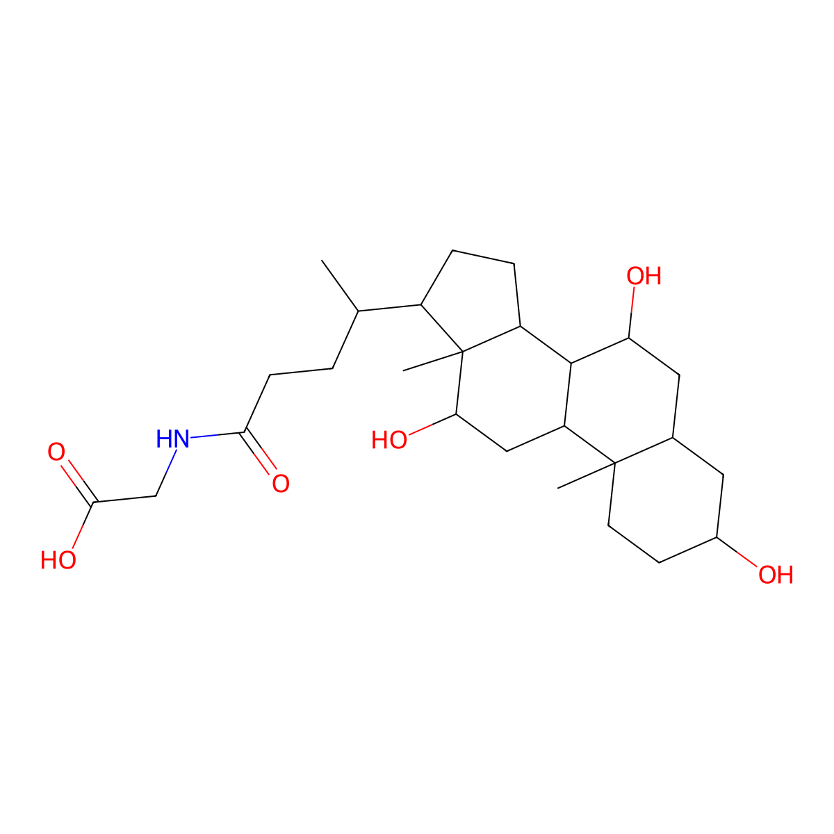 3beta-Glycocholic acid molecular structure, CAS 107589-98-0