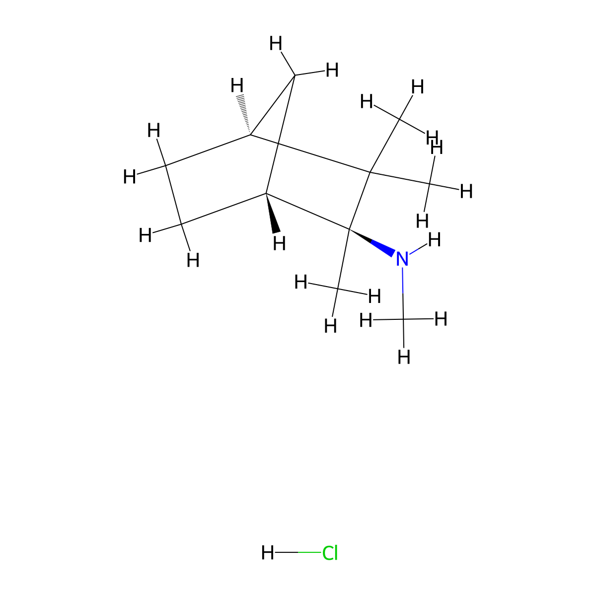 Dexmecamylamine Hydrochloride molecular structure, CAS 107596-30-5