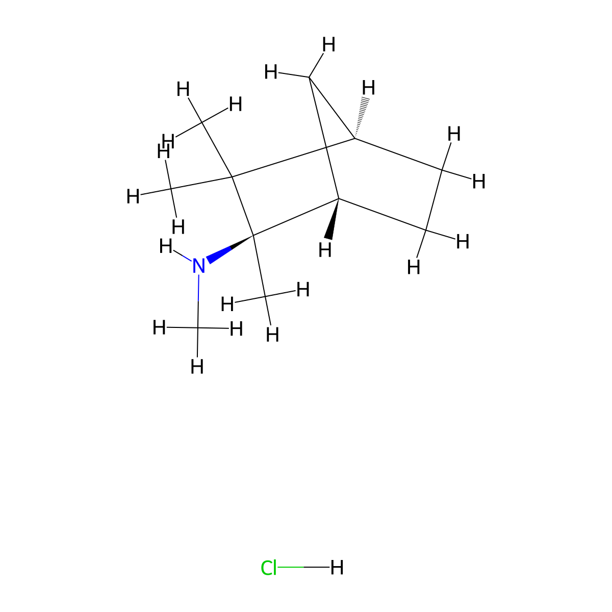 (-)-Mecamylamine hydrochloride molecular structure, CAS 107596-31-6