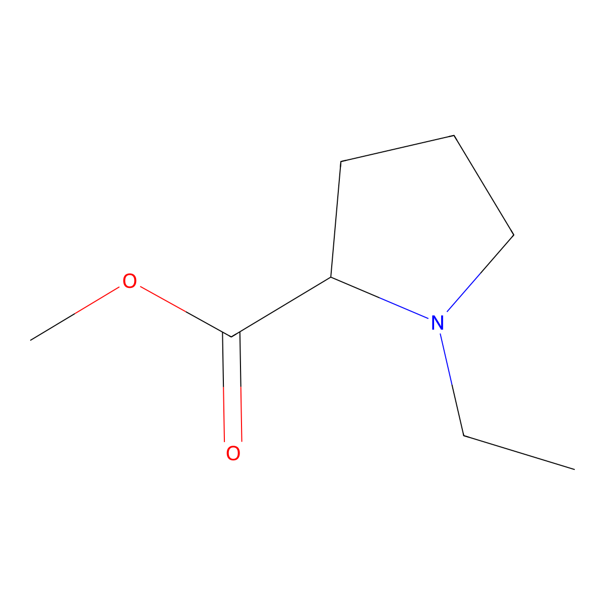 Methyl 1-ethylpyrrolidine-2-carboxylate molecular structure, CAS 107599-40-6