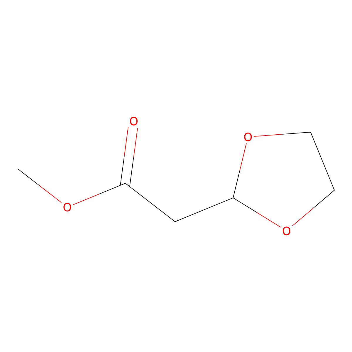Methyl 2-(1,3-dioxolan-2-yl)acetate molecular structure, CAS 107599-68-8