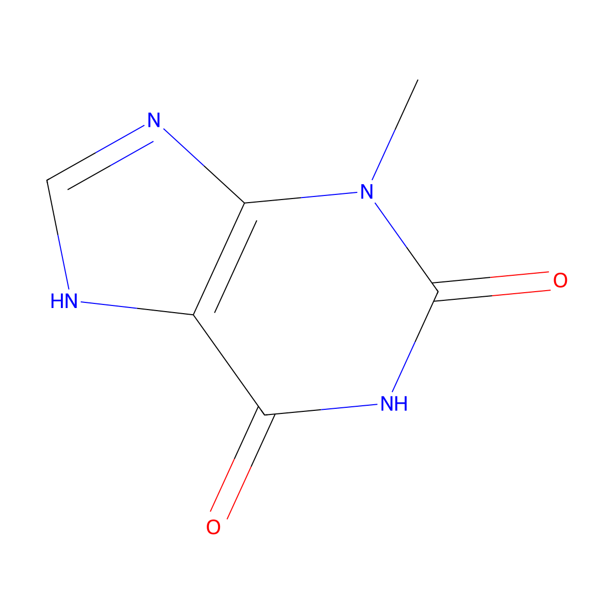 3-Methylxanthine molecular structure, CAS 1076-22-8