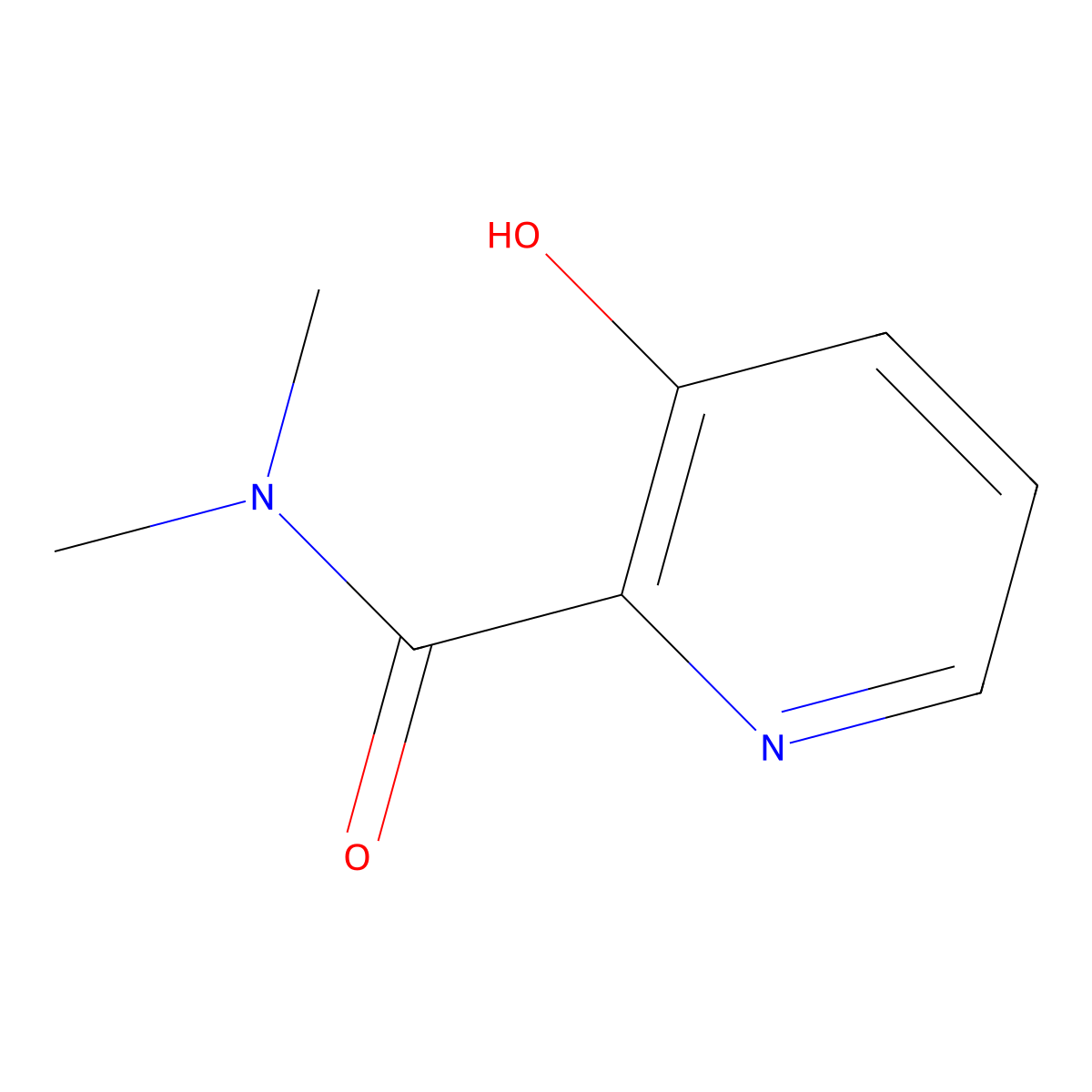 3-Hydroxy-N,N-dimethylpyridine-2-carboxamide molecular structure, CAS 1076-23-9