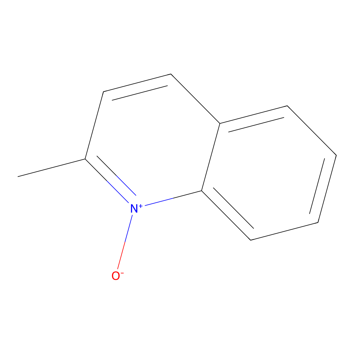 Quinaldine, 1-oxide molecular structure, CAS 1076-28-4