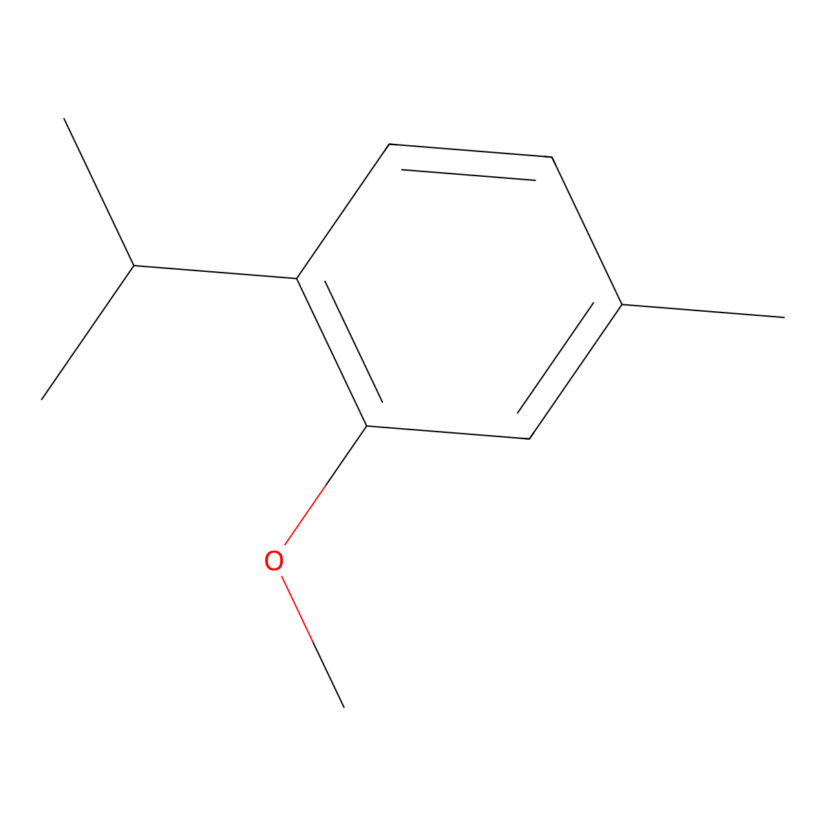 Thymyl methyl ether molecular structure, CAS 1076-56-8