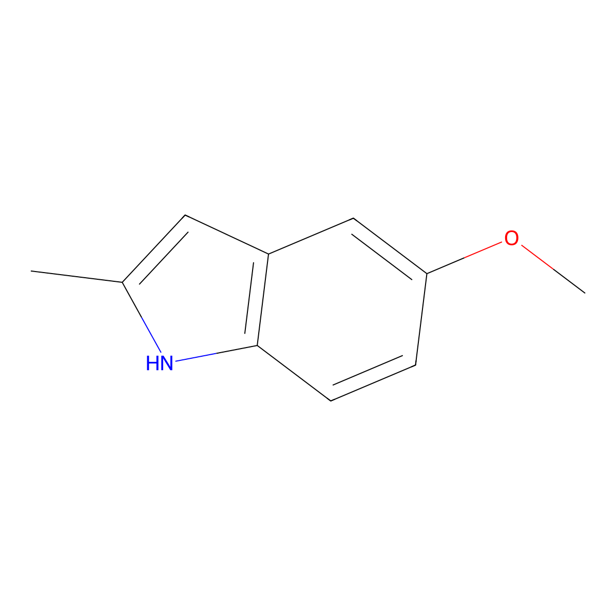 5-Methoxy-2-methylindole molecular structure, CAS 1076-74-0