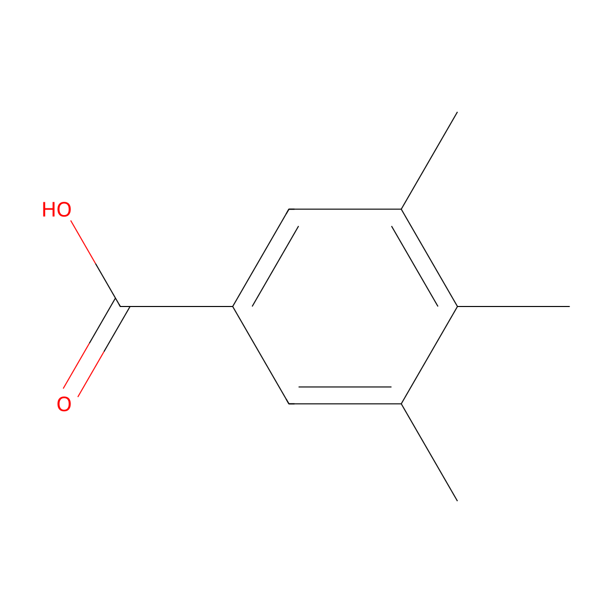 3,4,5-Trimethylbenzoic acid molecular structure, CAS 1076-88-6