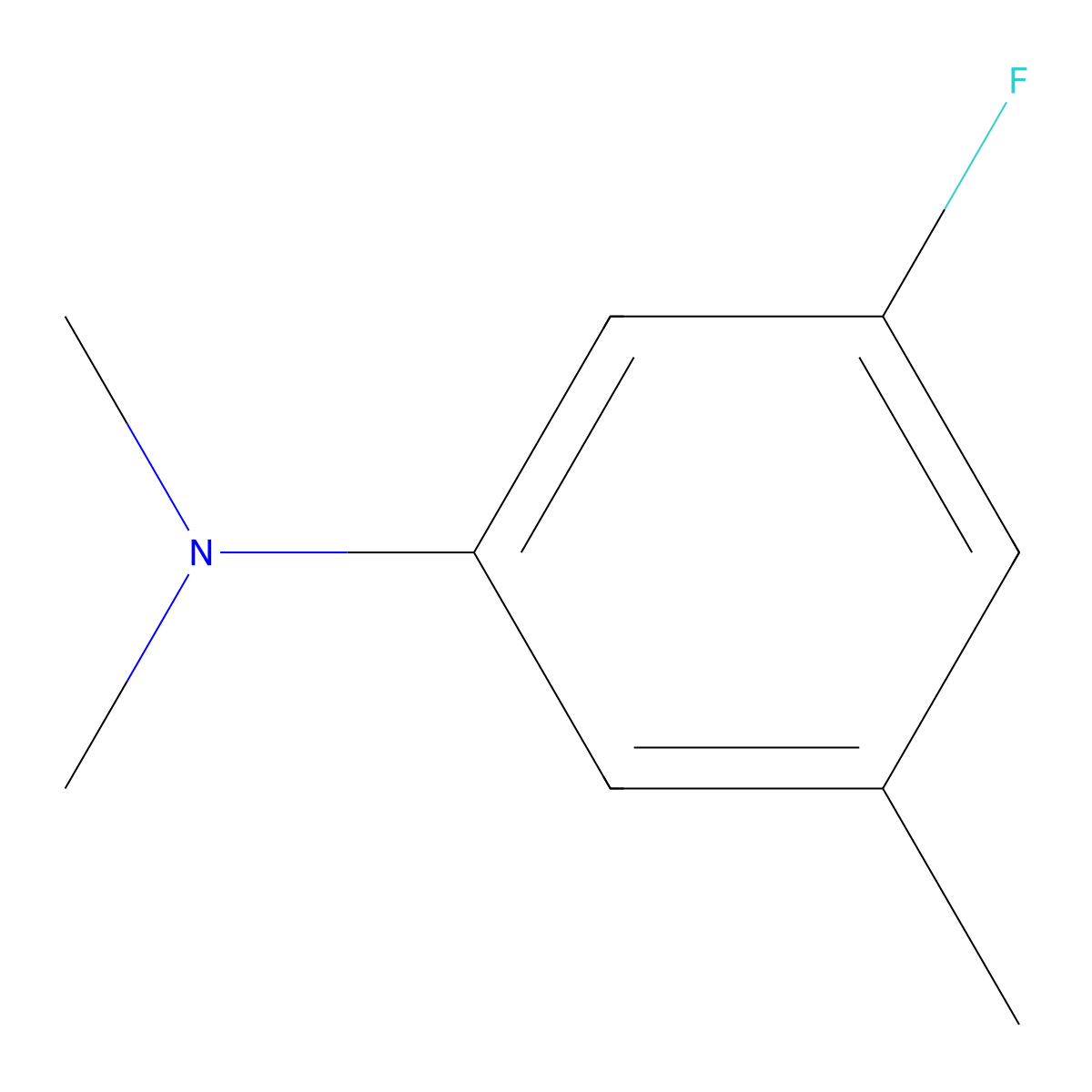 (3-Fluoro-5-methyl-phenyl)-dimethyl-amine molecular structure, CAS 107603-52-1