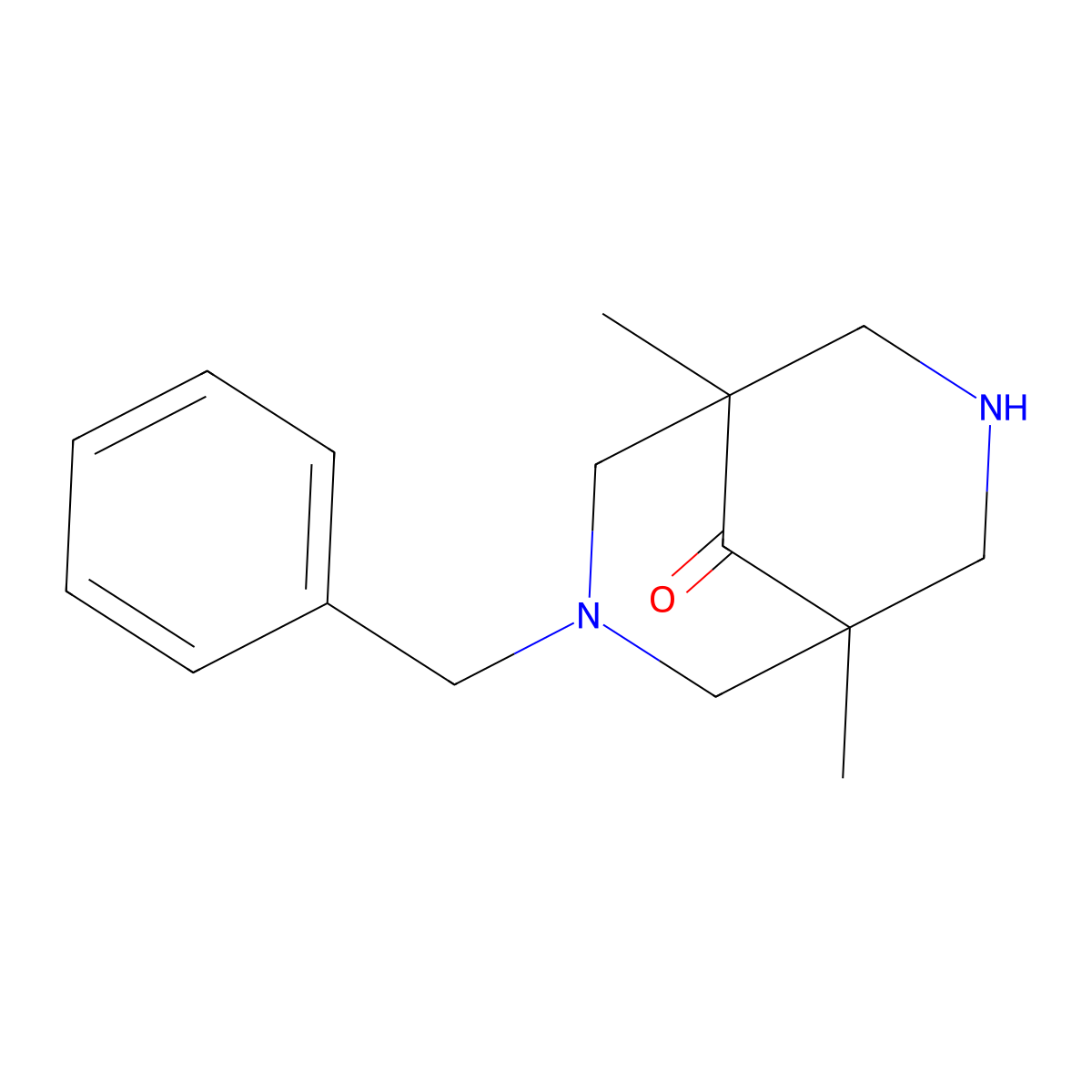3-Benzyl-1,5-dimethyl-3,7-diazabicyclo[3.3.1]nonan-9-one molecular structure, CAS 107606-88-2