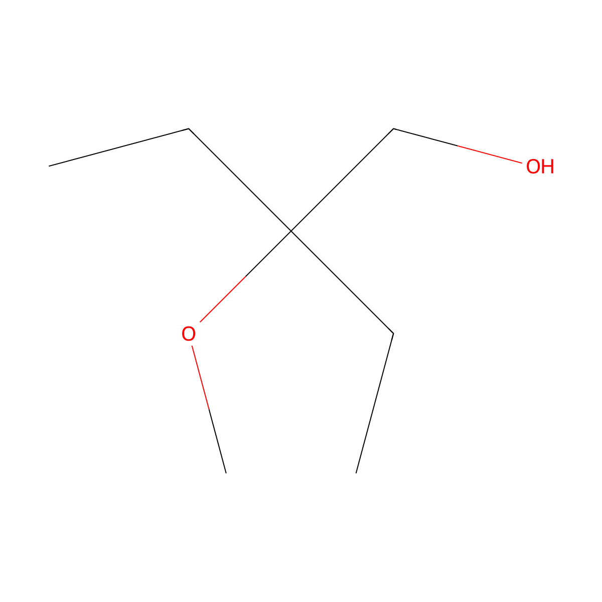 2-Ethyl-2-methoxybutan-1-ol molecular structure, CAS 107609-48-3