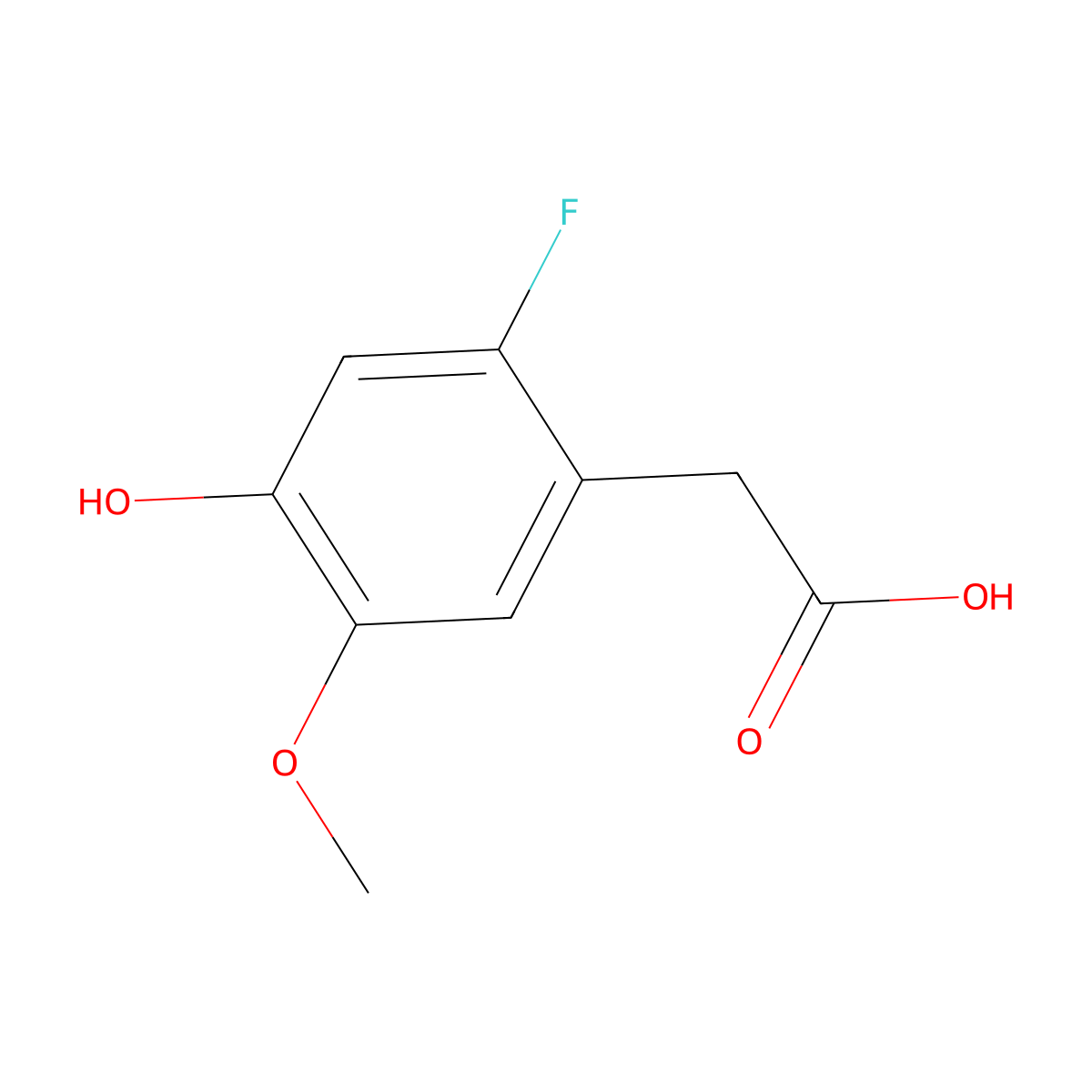 6-Fluorohomovanillic acid molecular structure, CAS 107610-23-1