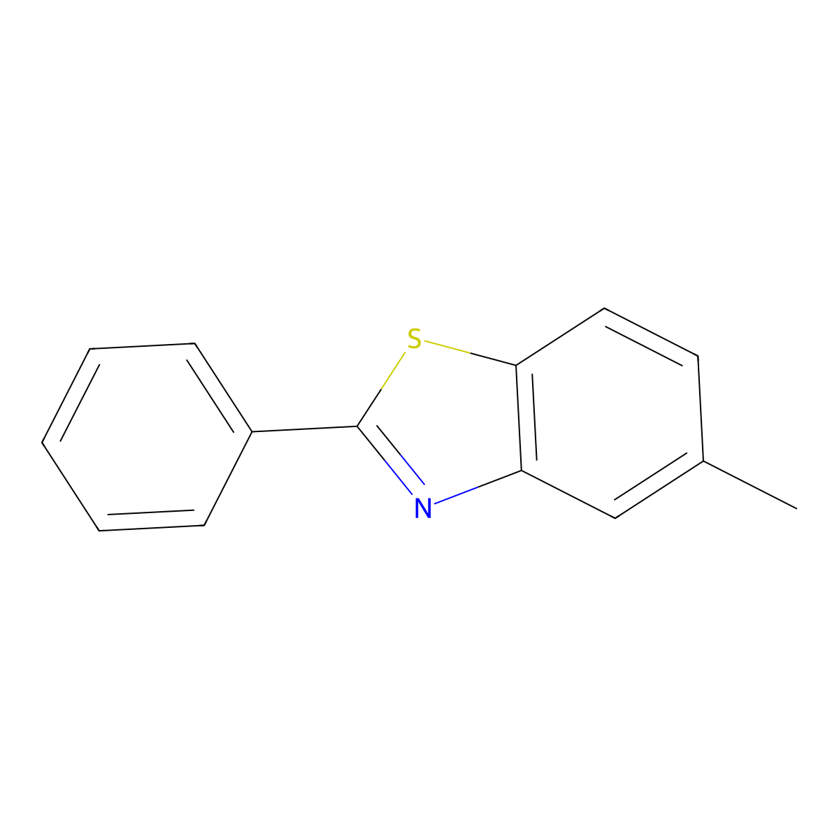 5-Methyl-2-phenyl-1,3-benzothiazole molecular structure, CAS 107611-15-4