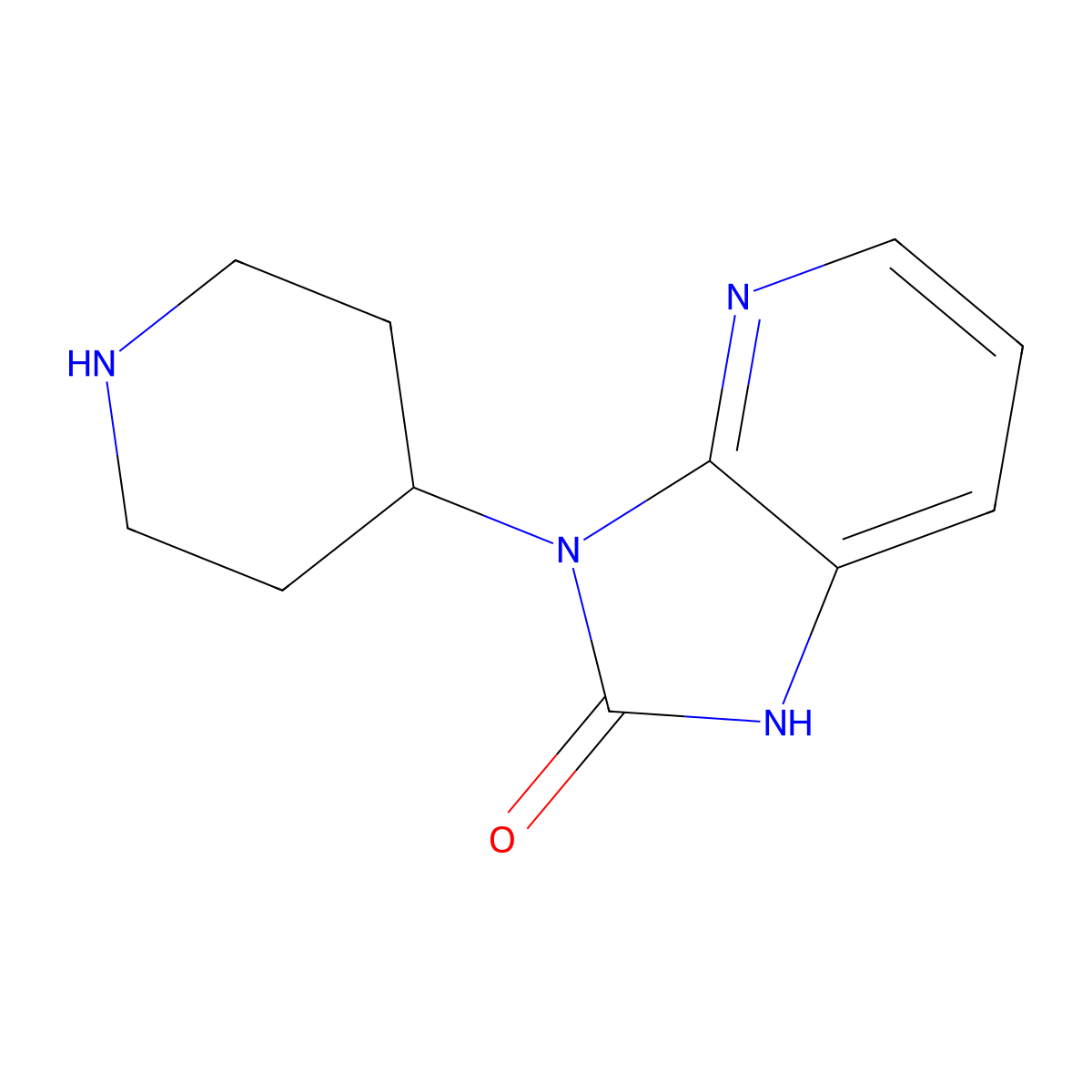 3-(Piperidin-4-yl)-1H-imidazo[4,5-b]pyridin-2(3H)-one molecular structure, CAS 107618-03-1