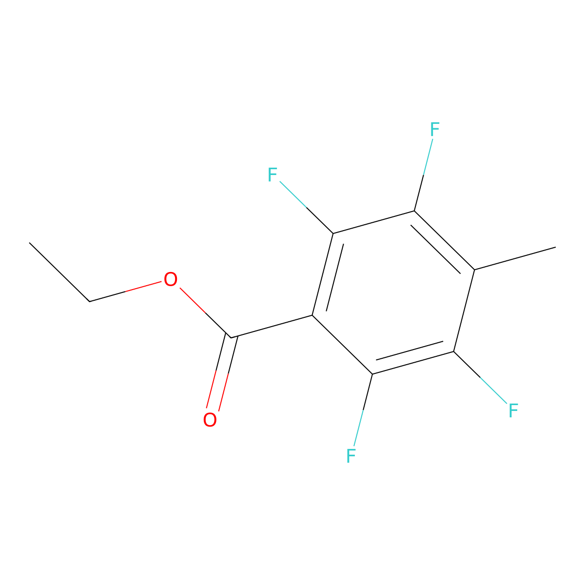 2,3,5,6-Tetrafluoro-4-methyl-benzoic acid ethyl ester molecular structure, CAS 1076197-35-7