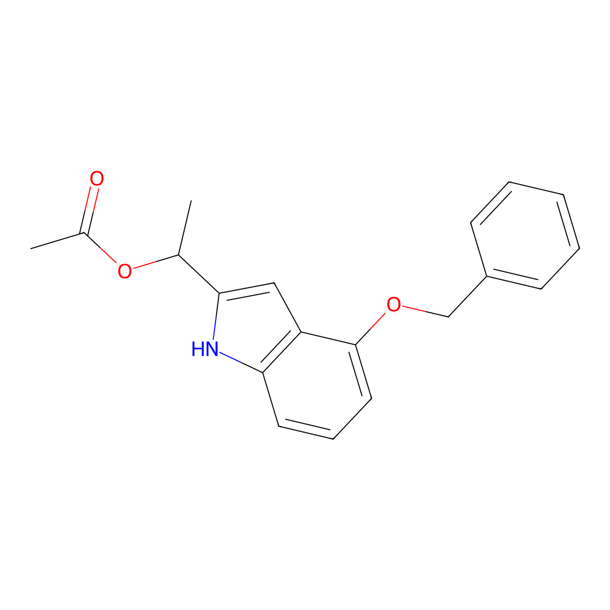 1-(4-(Benzyloxy)-1h-indol-2-yl)ethyl acetate molecular structure, CAS 1076197-41-5