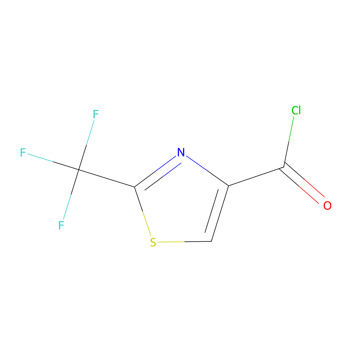 2-(Trifluoromethyl)-1,3-thiazole-4-carbonyl chloride molecular structure, CAS 1076197-53-9