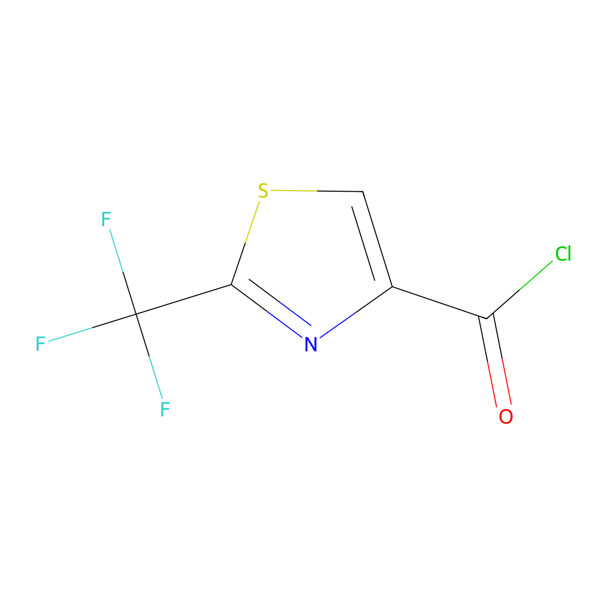 2-(Trifluoromethyl)-1,3-thiazole-4-carbonyl chloride molecular structure, CAS 1076197-53-9