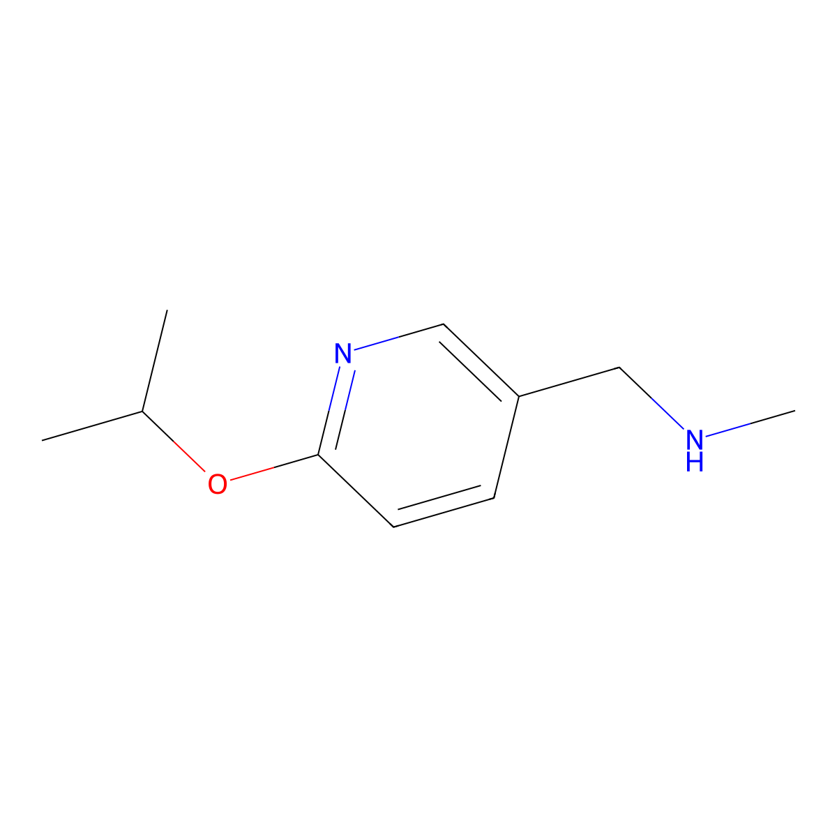 1-(6-Isopropoxypyridin-3-yl)-N-methylmethanamine molecular structure, CAS 1076197-58-4