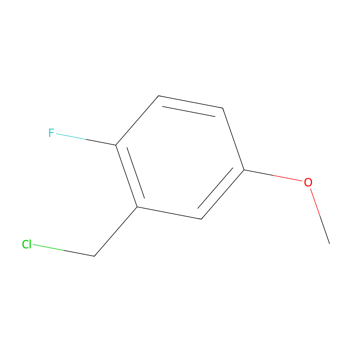 2-(Chloromethyl)-1-fluoro-4-methoxybenzene molecular structure, CAS 1076197-70-0