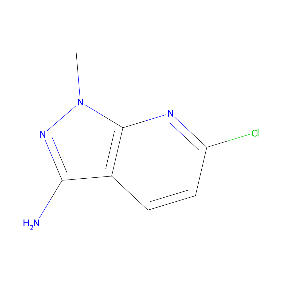 6-Chloro-1-methyl-1H-pyrazolo[3,4-b]pyridin-3-amine molecular structure, CAS 1076197-93-7
