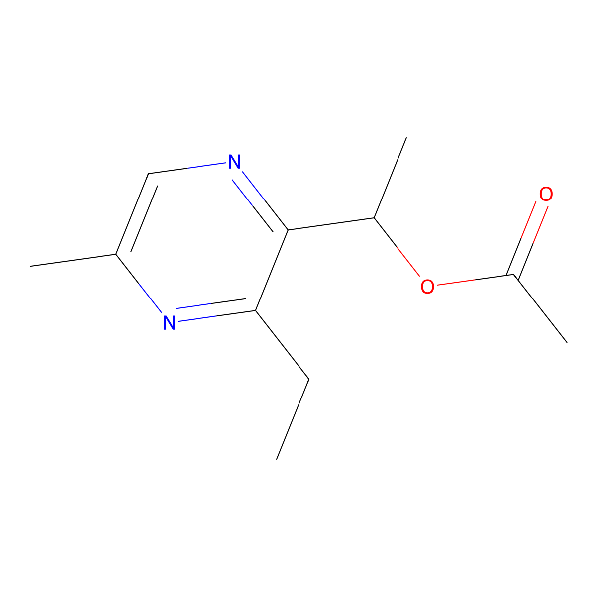 2-(1-Acetoxyethyl)-3-ethyl-5-methylpyrazine molecular structure, CAS 1076198-72-5