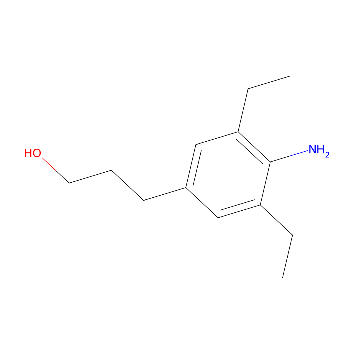 3-(4-Amino-3,5-diethylphenyl)propan-1-OL molecular structure, CAS 1076198-78-1