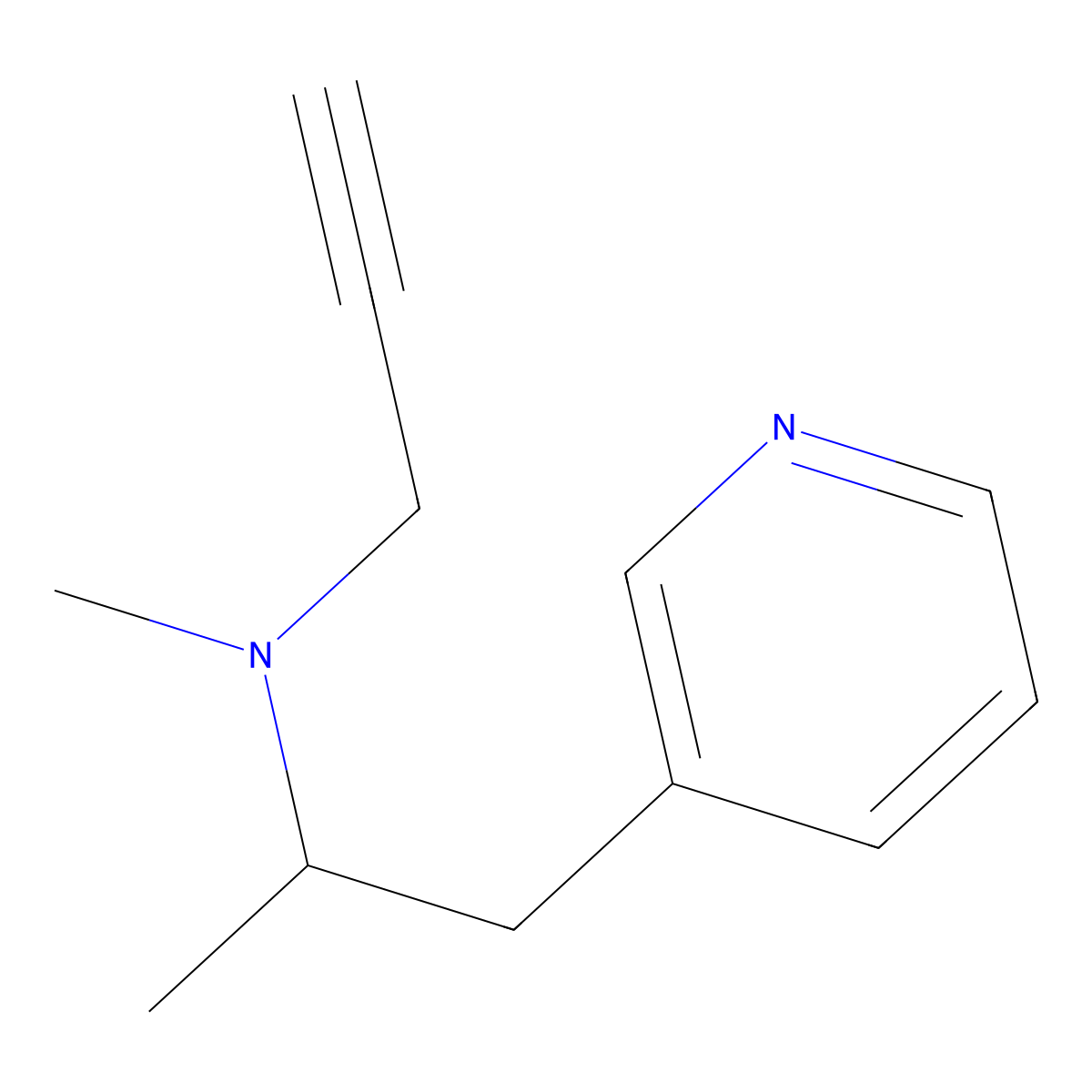 3-Azadeprenyl molecular structure, CAS 1076198-88-3