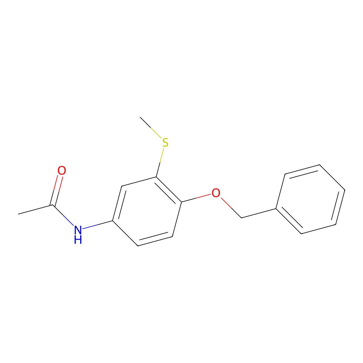 O-Benzyl-S-methyl-3-thioacetaminophen molecular structure, CAS 1076198-94-1