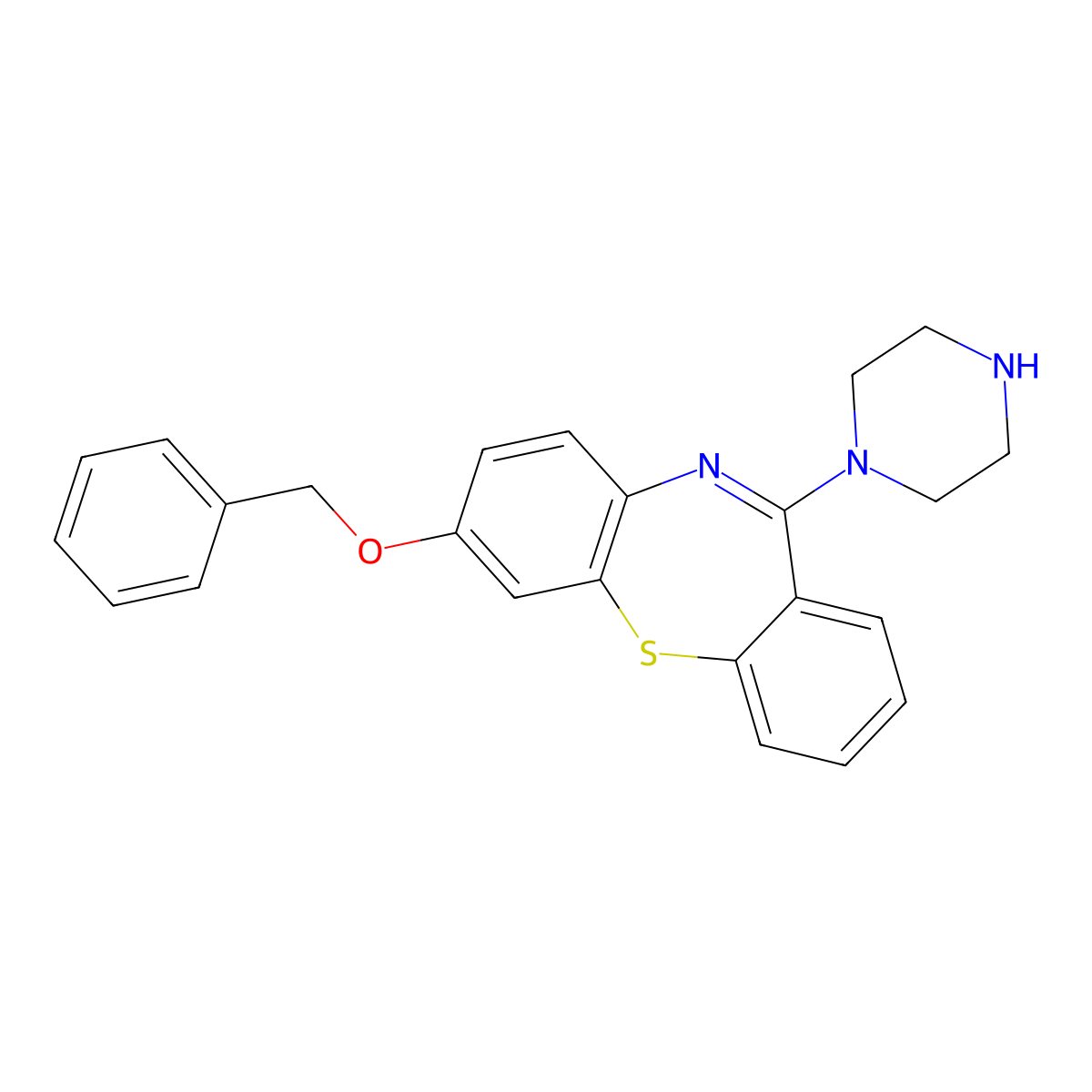 7-Benzyloxy-N-des[[2-(2-hydroxy)ethoxy]ethyl] Quetiapine molecular structure, CAS 1076198-97-4