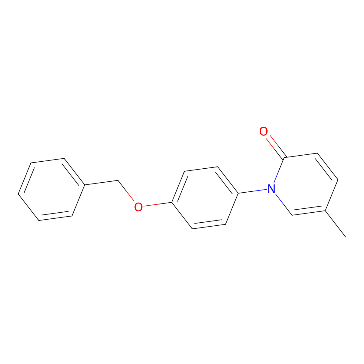 1-(4-Benzyloxyphenyl)-5-methyl-2(1H)-pyridone molecular structure, CAS 1076199-02-4