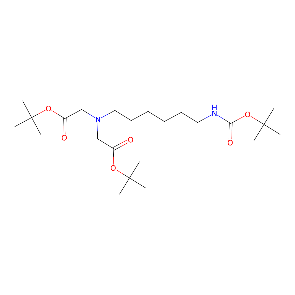 Bis(tert-butyl)-N-boc-aminohexyliminodiacetate molecular structure, CAS 1076199-10-4