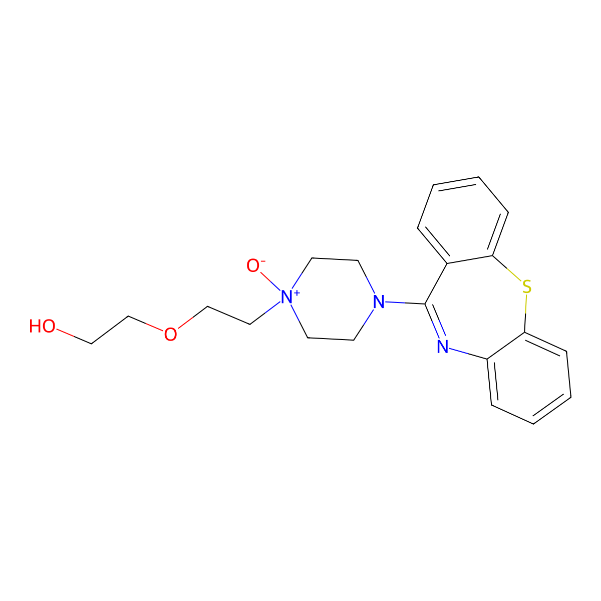 Quetiapine N-oxide molecular structure, CAS 1076199-40-0