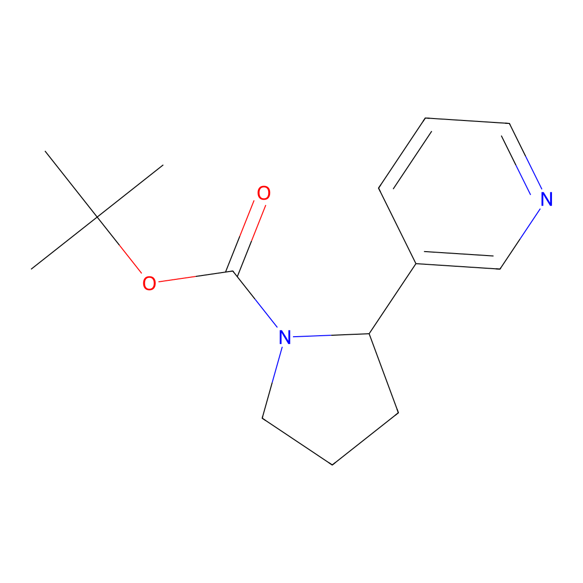 tert-Butyl 2-(pyridin-3-yl)pyrrolidine-1-carboxylate molecular structure, CAS 1076199-53-5