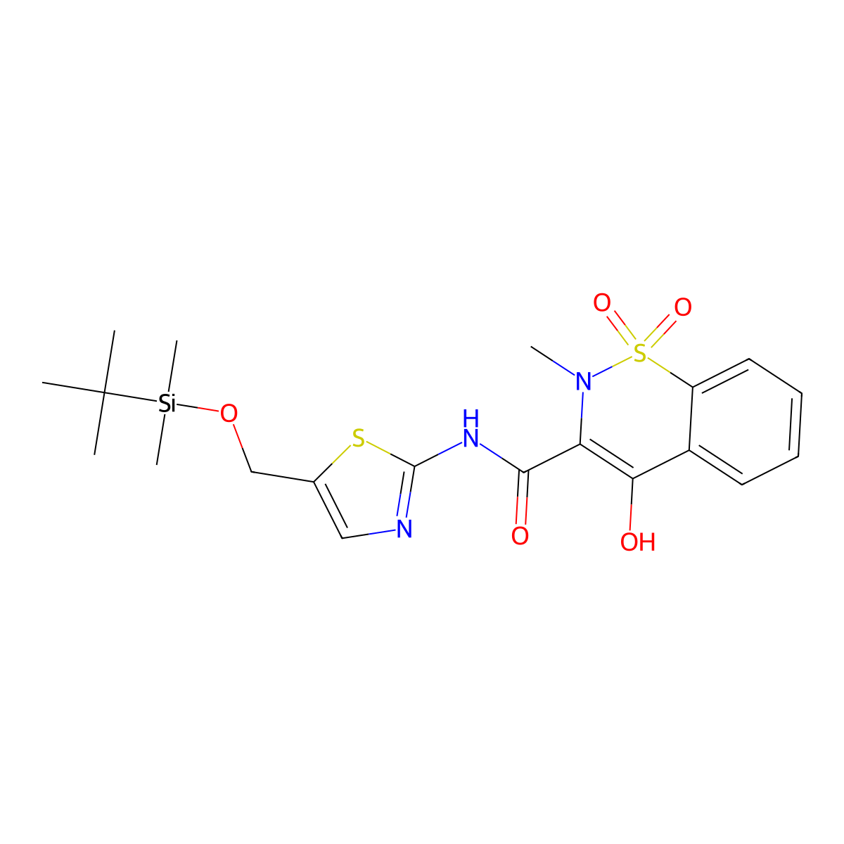 5'-tert-Butyldimethylsilyloxy Meloxicam molecular structure, CAS 1076199-65-9