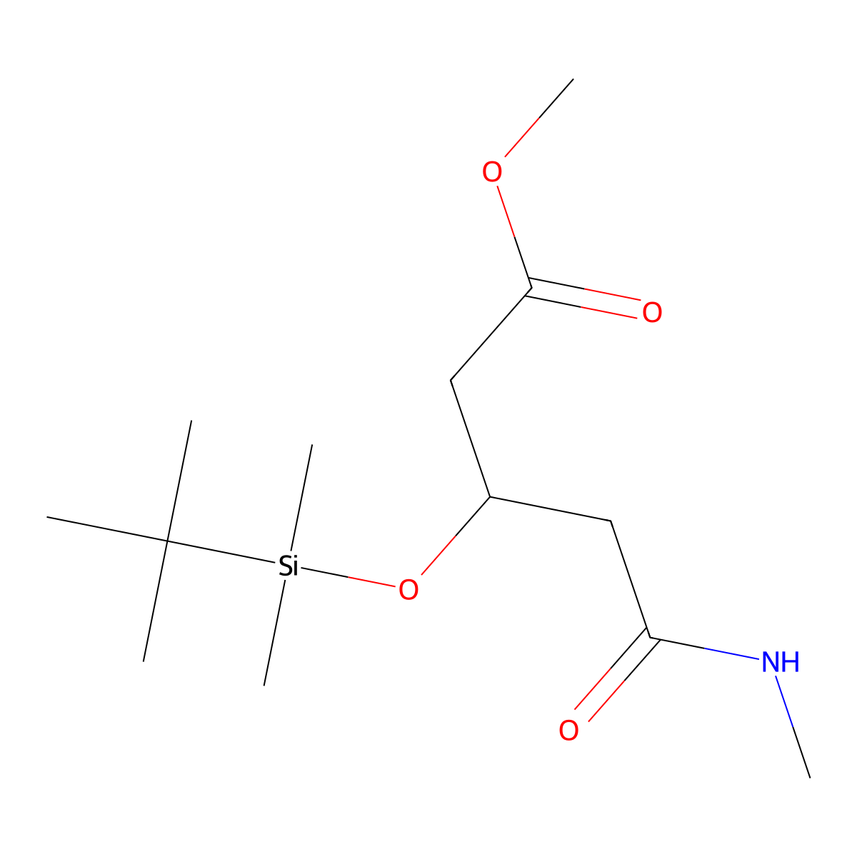 3-(Tert-butyldimethylsilyloxy)-5-(1-methylamino)-5-oxopentanoic acid methyl ester molecular structure, CAS 1076199-67-1
