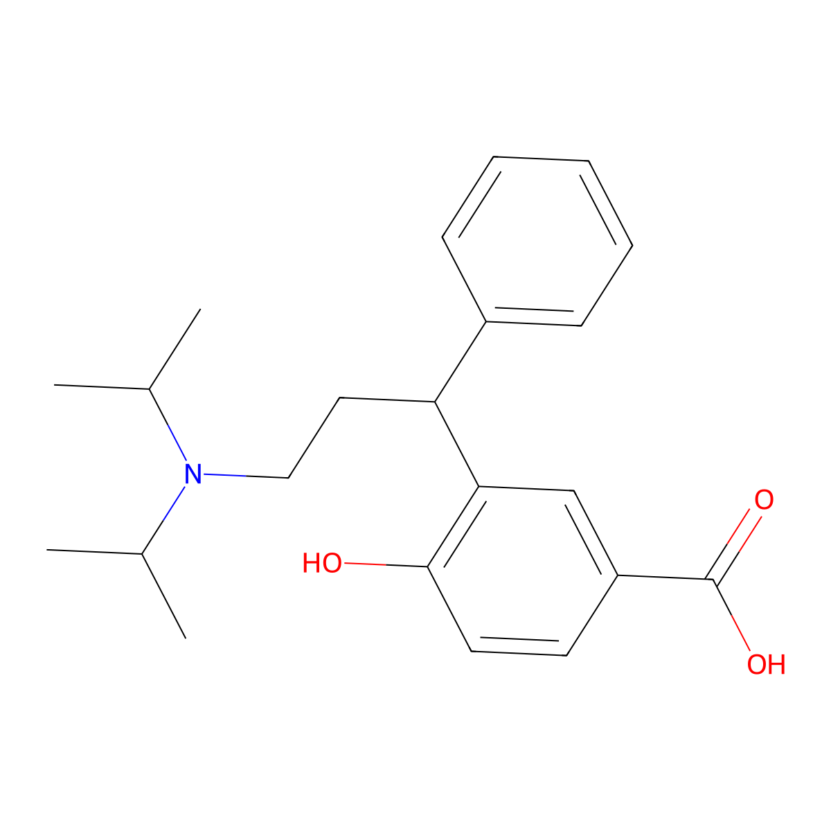rac 5-Carboxy Tolterodine molecular structure, CAS 1076199-77-3