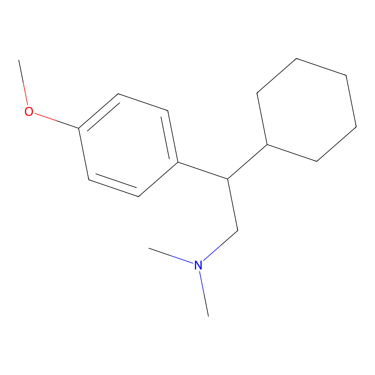 2-Cyclohexyl-2-(4-methoxyphenyl)-N,N-dimethylethylamine molecular structure, CAS 1076199-92-2