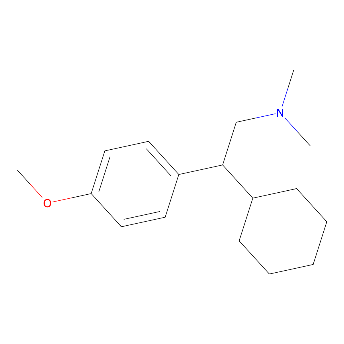 2-Cyclohexyl-2-(4-methoxyphenyl)-N,N-dimethylethylamine molecular structure, CAS 1076199-92-2