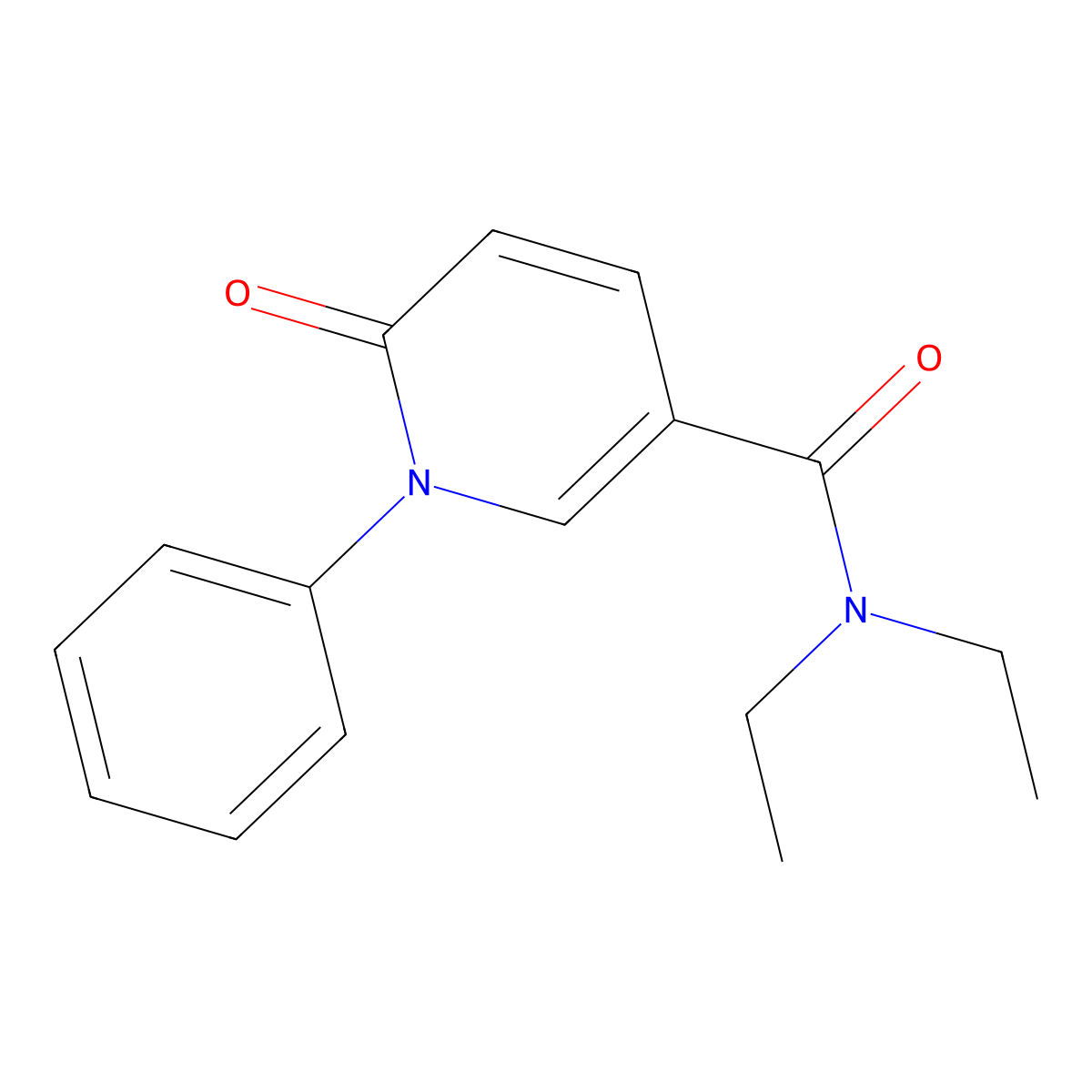 5-(N,N-Diethylcarboxamide)-1-phenylpyridin-2(1H)-one molecular structure, CAS 1076199-97-7