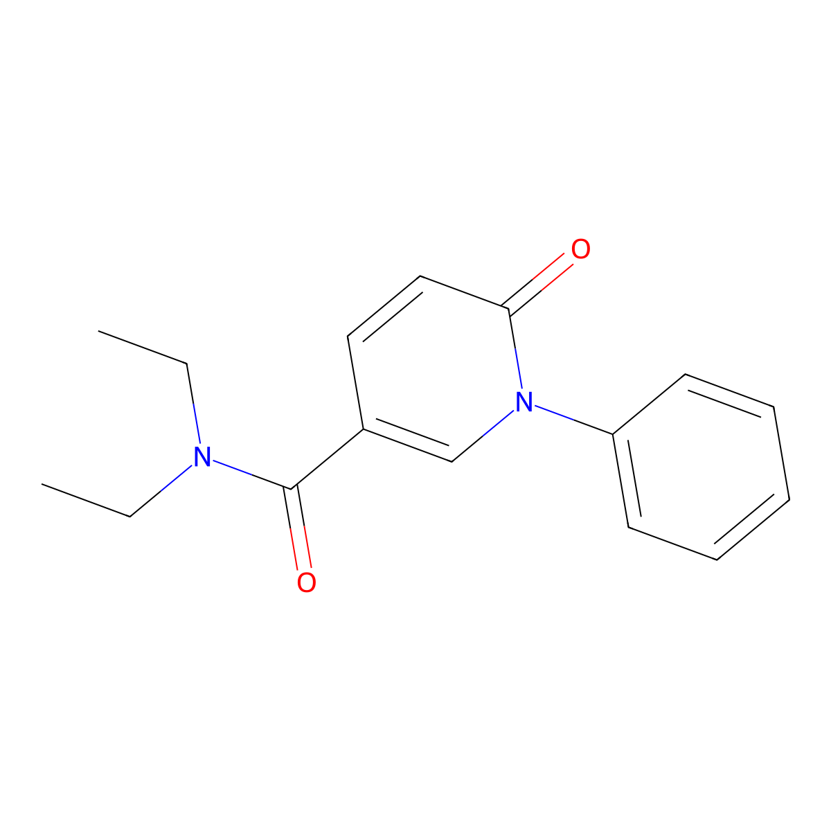 5-(N,N-Diethylcarboxamide)-1-phenylpyridin-2(1H)-one molecular structure, CAS 1076199-97-7