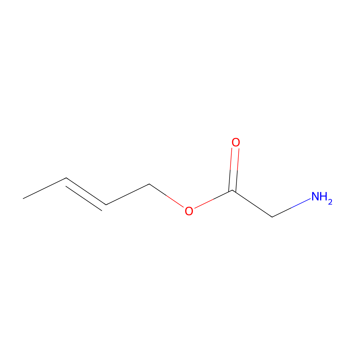 But-2-en-1-yl 2-aminoacetate molecular structure, CAS 1076210-24-6
