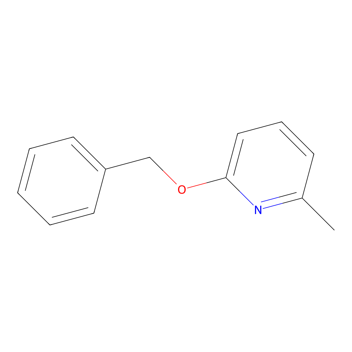 2-Methyl-6-phenylmethoxypyridine molecular structure, CAS 107622-87-7