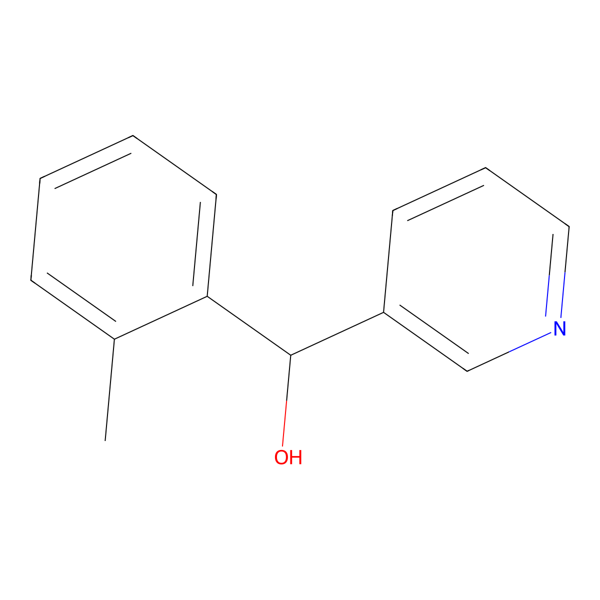 (2-Methylphenyl)(3-pyridinyl)methanol molecular structure, CAS 107622-89-9