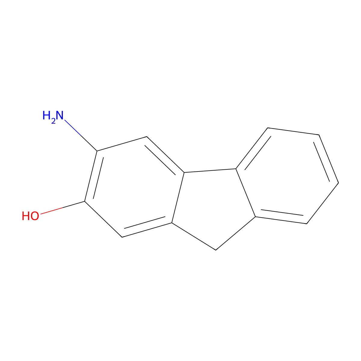 3-amino-9H-fluoren-2-ol molecular structure, CAS 107623-30-3