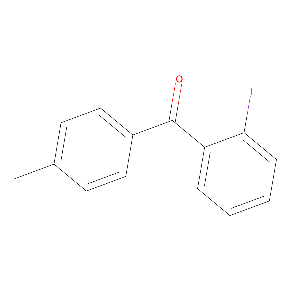 (2-Iodophenyl)(4-methylphenyl)methanone molecular structure, CAS 107624-39-5