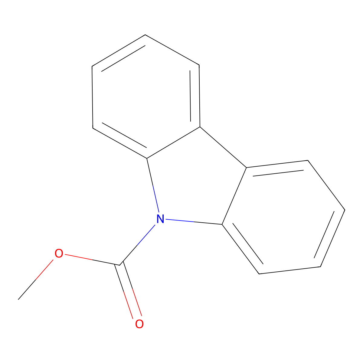 methyl 9H-carbazole-9-carboxylate molecular structure, CAS 107624-52-2