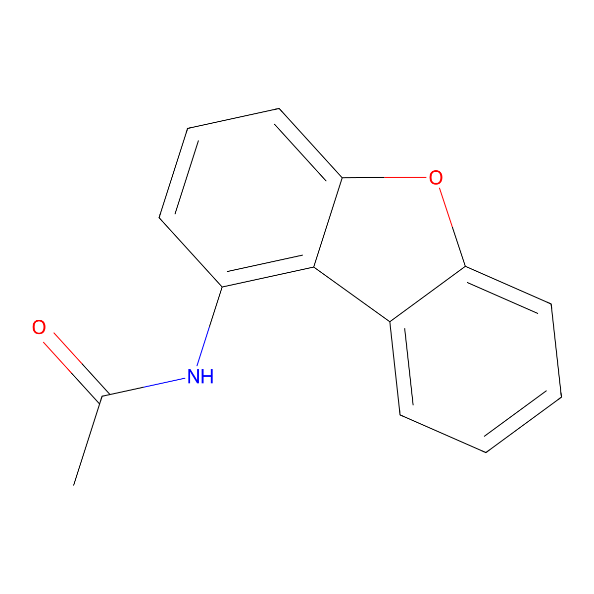 N-dibenzo[b,d]furan-1-ylacetamide molecular structure, CAS 107624-55-5