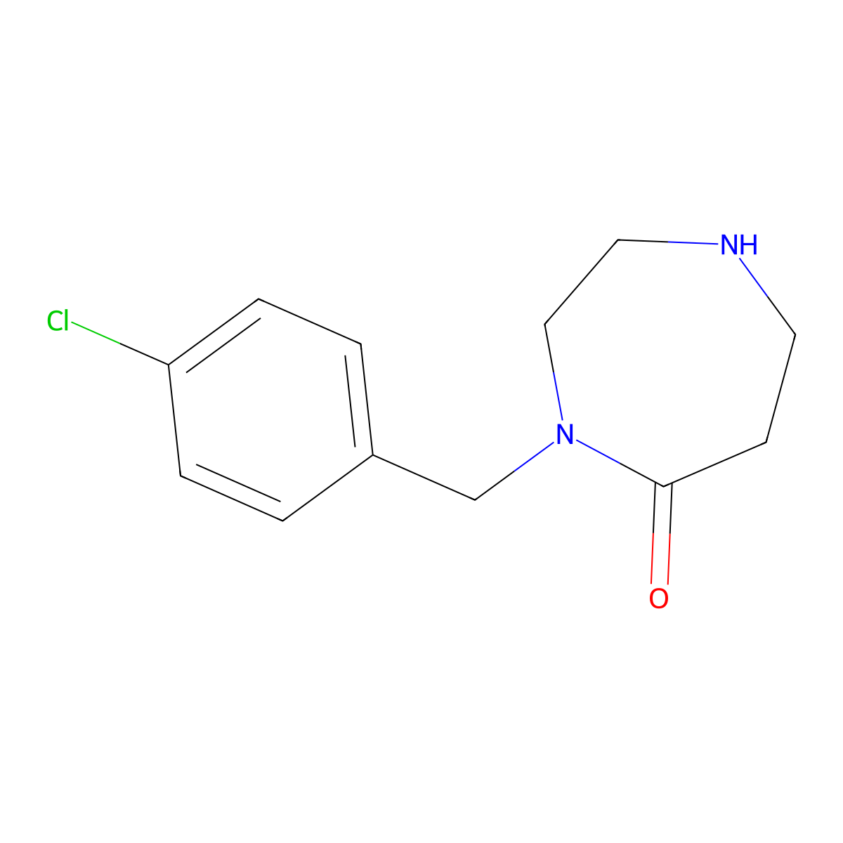 4-(4-Chlorobenzyl)-1,4-diazepan-5-one molecular structure, CAS 1076243-02-1