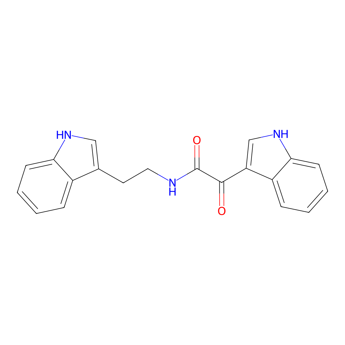 2-(1H-indol-3-yl)-N-[2-(1H-indol-3-yl)ethyl]-2-oxoacetamide molecular structure, CAS 107634-85-5