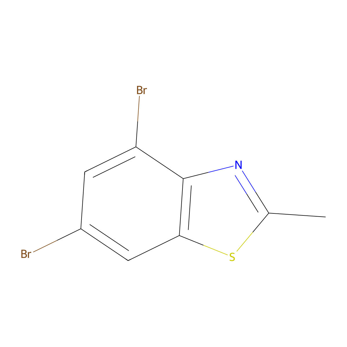 4,6-Dibromo-2-methylbenzo[d]thiazole molecular structure, CAS 107635-25-6